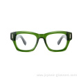 Latest Unisex Custom Logo Full Rim Thick Acetate Glasses Frames Eyewear